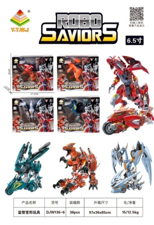 Transformējošais pūķis robots, assort., 2406L0305 