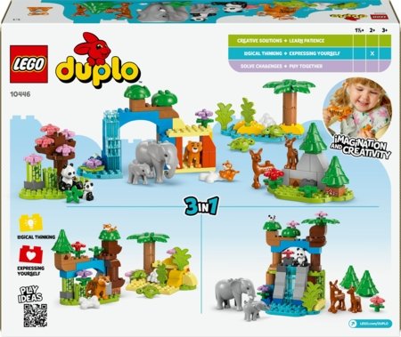 10446 LEGO® DUPLO® Town “Trīs vienā” Savvaļas dzīvnieku ģimenes 