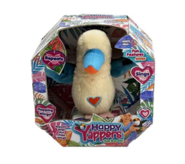 HAPPY YAPPERS interaktīva plīša rotaļlieta Baltā Kookaburra, 9403 