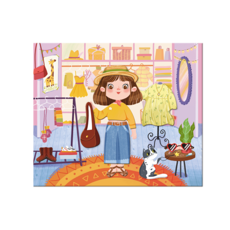 DODO magnētiskā spēle Saģērbt Modes meiteni, 200243 