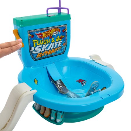 HOT WHEELS pirkstu skrituļdēļa trase tualetes pods, HXL16 