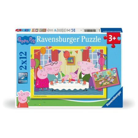 RAVENSBURGER PUZZLE puzle Peppa Pig, 2x12 gab., 12004017 0 