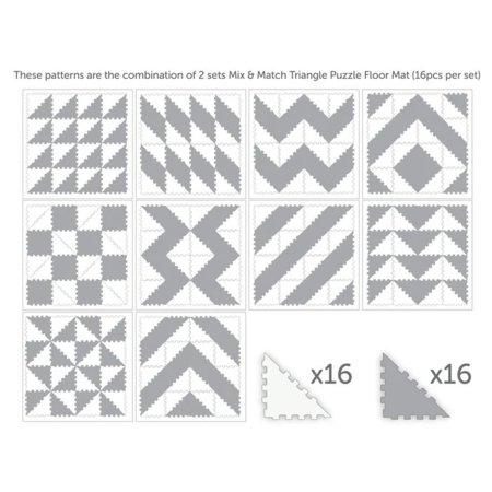 SUNTA trijstūru puzles paklājs Mix and Match, 1018B3-C 