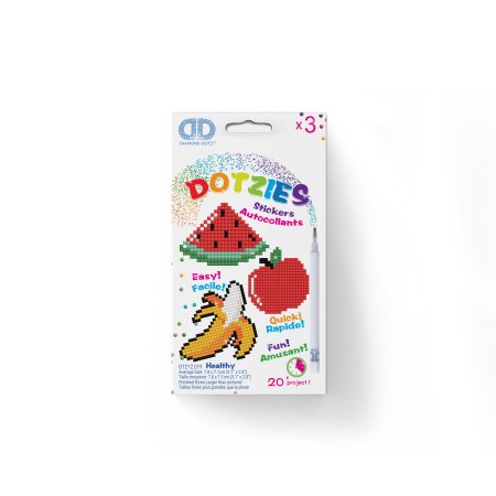 "DIAMOND DOTS radošs dimanta gleznas komplekts ""VESELS"", 3 uzlīmes, DTZ12.019" DTZ12.019