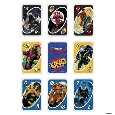 MATTEL GAMES UNO kārtis Zirnekļcilvēks, HXY08 