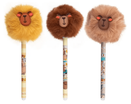 COLORINO dzēšama pūkaina lodīšu pildspalva Capybara, asort., 01867PTR 