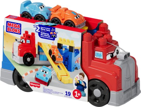 MEGA BLOKS kravas auto ar trasi būvēšanas komplekts, JFR29 