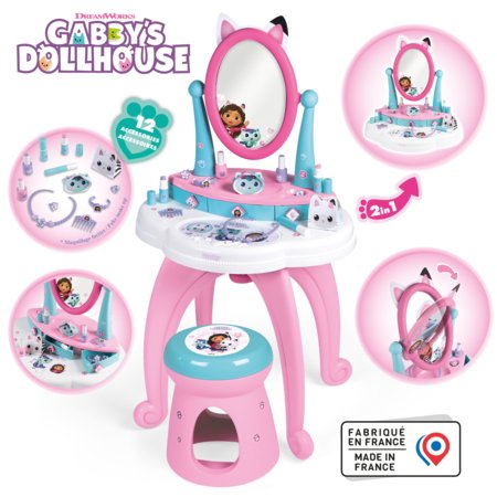 SMOBY Gabby's Dollhouse Gabby 2in1 skaistumkopšanas galds, 7600320254 