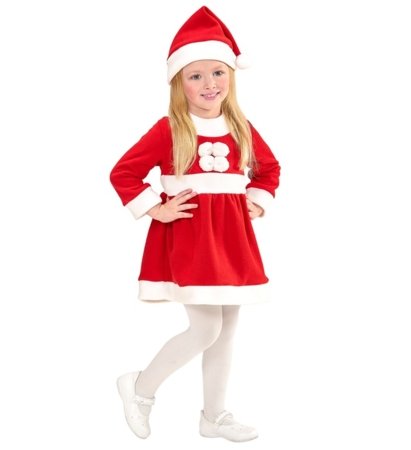 WIDMANN kostīms Miss Santa, izmērs (110 cm / 3-4 gadi), 14926 