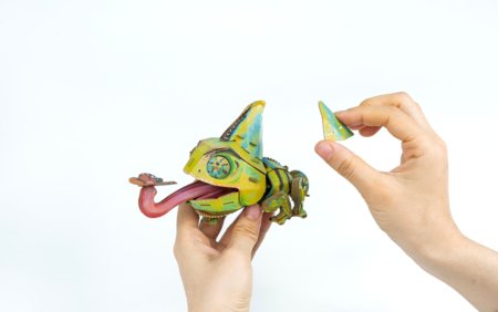 MAKEBUG 3D papīra puzle Chameleon, MB-D-0050 