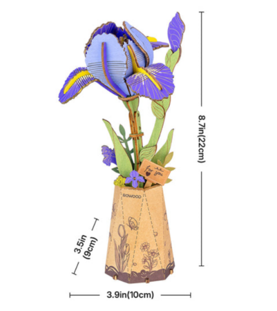 ROWOOD koka konstruktors Violets īriss, TW121 