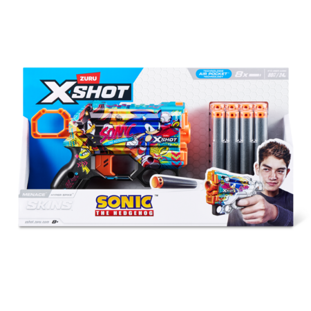 XSHOT rotaļu pistole Sonic The Hedgehog, 8gab., sortiments, 36679 