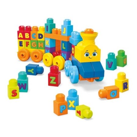 MEGA BLOKS FIRST BUILDERS komplekts Vilciens alfabēta apguvei, 50 gab., FWK22 