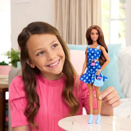 BARBIE Fashionistas lelle – Zilā punktiņkleita, HYT97 