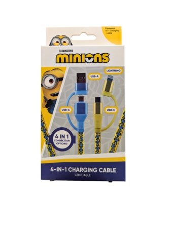 MINIONS 4-in-1 uzlādes kabelis, CBMN-4IN1-MINIONS 