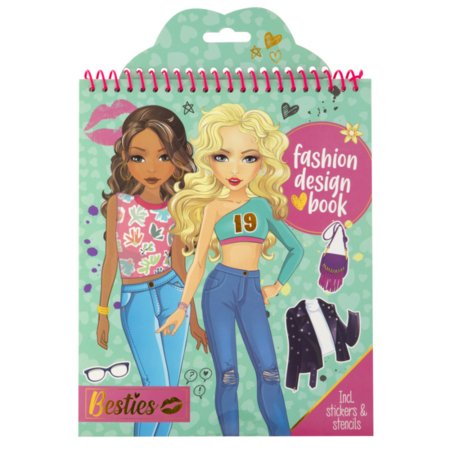 BESTIES radošā grāmatiņa "Fashion designer book", sortiments., 140007 