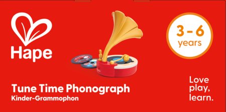 HAPE rotaļu fonogrāfs, E0641A 