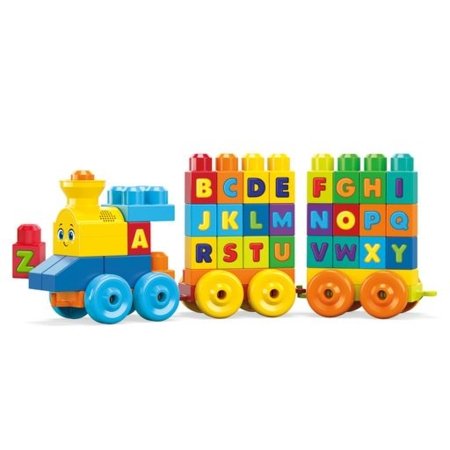 MEGA BLOKS FIRST BUILDERS komplekts Vilciens alfabēta apguvei, 50 gab., FWK22 