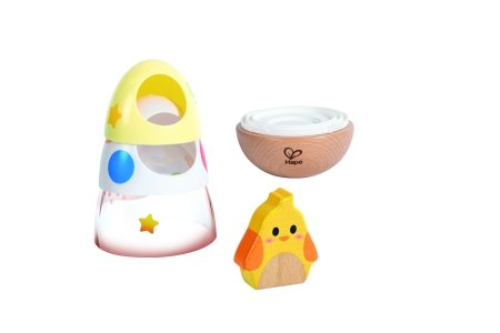 HAPE saliekama rotaļlieta Wobble Wonder Stacker, E0514A 