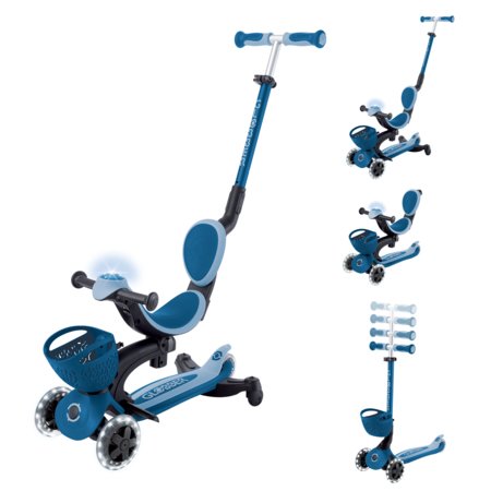 GLOBBER skrejritenis Go Up Baby Light 360, 3in1, zils, 844-100 