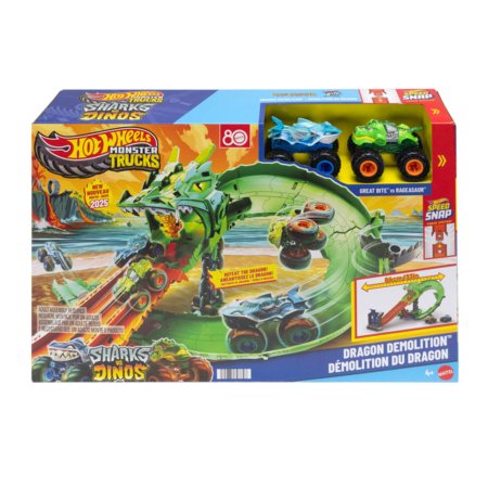 HOT WHEELS Monster Trucks trase Pūķa trieciens, JFR06 