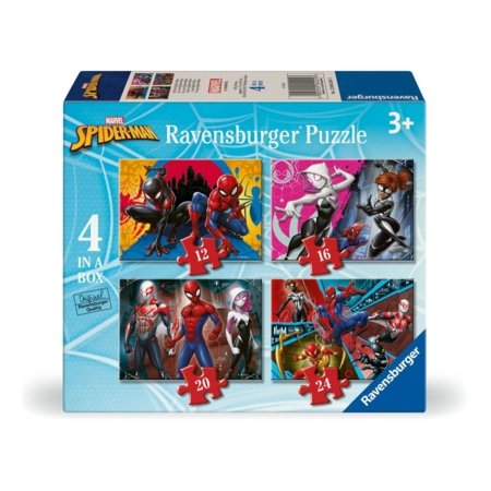 RAVENSBURGER bērnu puzle Spider-Man, 12/16/20/24 gab., 12004201 