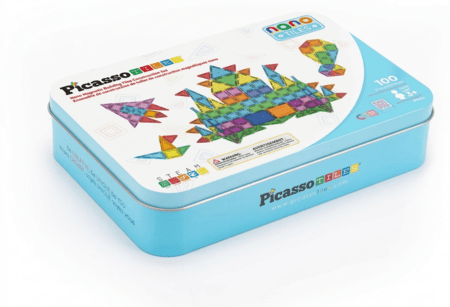 PICASSO TILES Magnētiskais konstruktors ar penāli 100 detaļas, PN04 