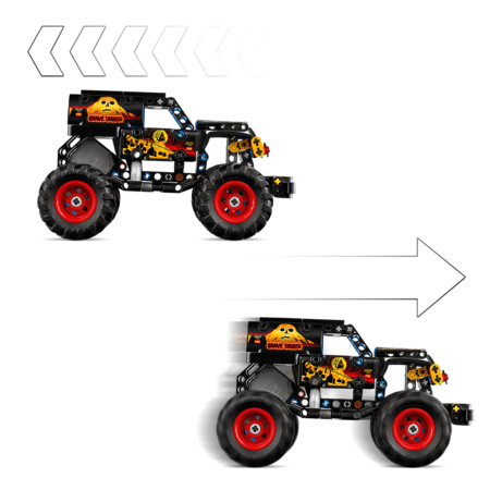 42219 LEGO® Technic Monster Jam™ Grave Digger™ Uguns un Ledus 
