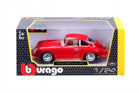 BBURAGO automašīna 1/24 Porsche 356B Coupe 1961, 18-22079 18-22079