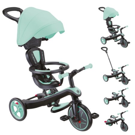 GLOBBER trīsritenis Trike Explorer 4in1, piparmētras zaļš, 632-206-2 632-206-2