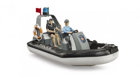 BRUDER RAM 2500 Police Pickup ar L+S moduli, piekabi un laivu, 02507 02507