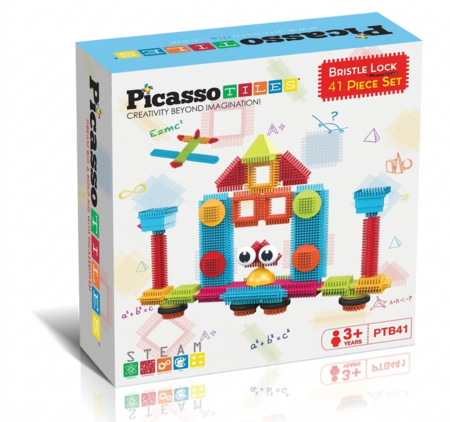 PICASSO TILES Magnētiskais konstruktors Hedgehog bloki 41 detaļa, PTB41 