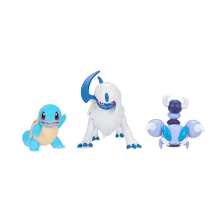 POKEMON Squirtle, Skorupi un Absol darbības figūriņas, 3 gab., PKW4096 