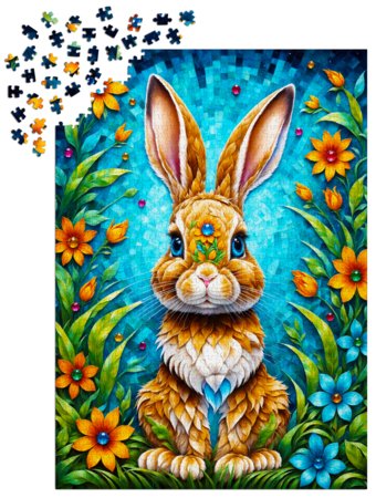 ENJOY PUZZLE puzle DĀRZA ZAĶĪTIS, 1000 gab., 68 × 48 cm, Enjoy-2149 