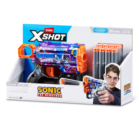 XSHOT rotaļu pistole Sonic The Hedgehog, 8gab., sortiments, 36679 
