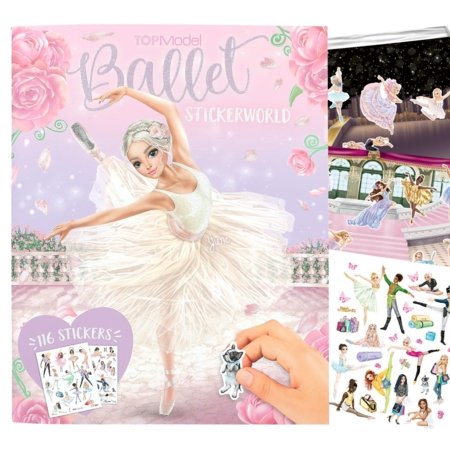 TOP MODEL uzlīmju grāmata Stickerworld Ballet, 13049 