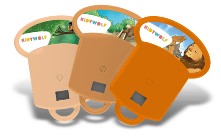 KIDYWOLF stāstu komplekts Lafontēna fabulas, 3 stāsti projektoram KIDYSLIDE, KIDYSTORIES-LA 