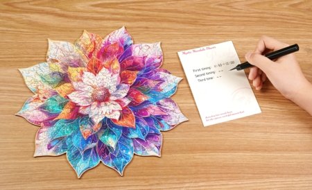 ROWOOD Koka puzle Mistiskais Mandalas Zieds, TA001 