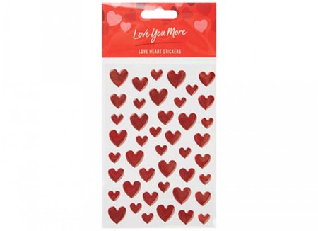 LOVE YOU MORE Sirds formas uzlīmes, 737174 