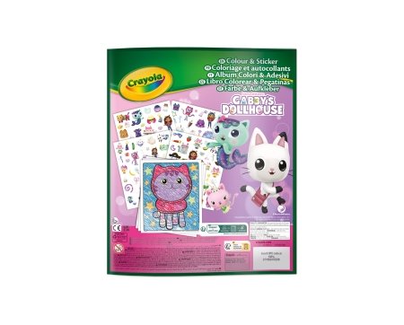 CRAYOLA radošais komplekts Color & Sticker, Gabby's Dollhouse, 04-7025G 