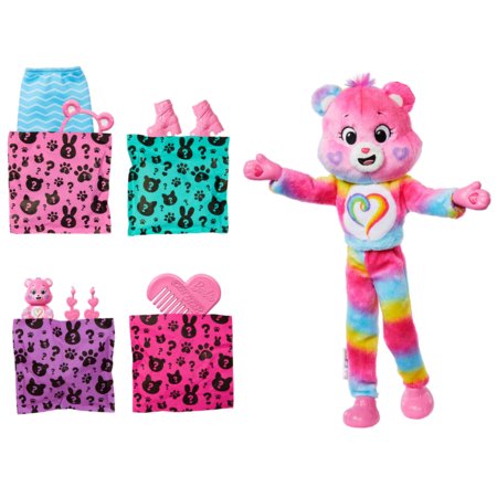 BARBIE Cutie Reveal Care Bears lelles komplekts – Togetherness Bear, JFV60 