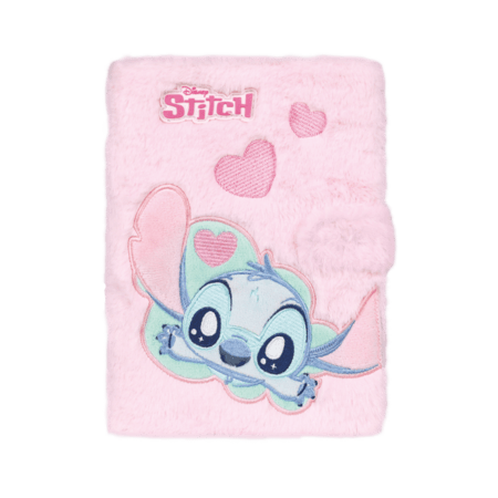 STITCH DISNEY A5 pūkaina piezīmju grāmatiņa, rozā, 99527PTR 