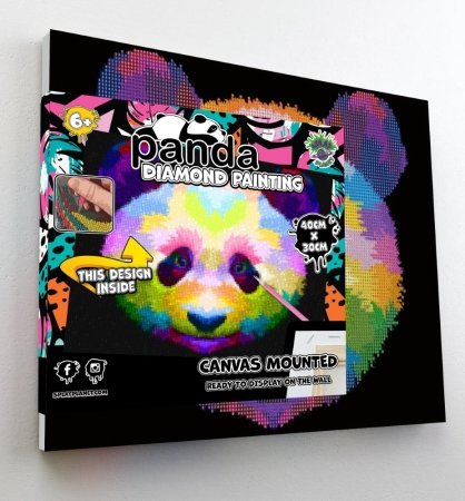 SPLAT PLANET radošais komplekts Pixel Art Panda 30x40cm, SP46369 