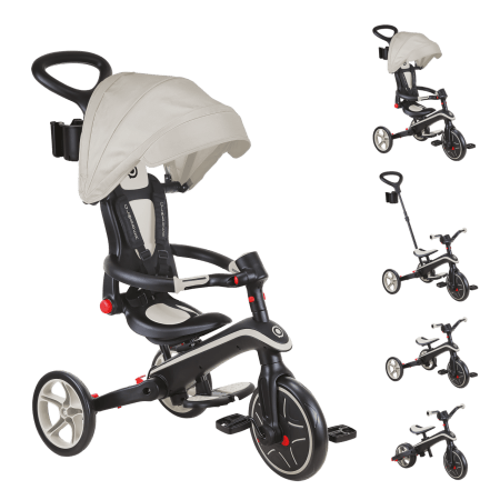 GLOBBER skrejritenis Explorer Trike 4in1, taupe, 732-466 