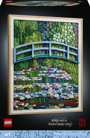 31220 LEGO® Art Klods Monē – Ūdensrozes un japāņu tiltiņš 