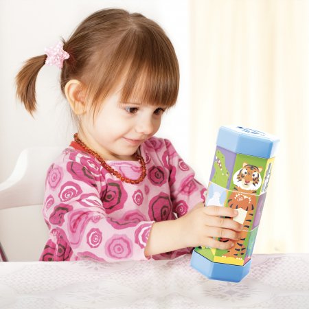 QUERCETTI rotējoša puzle, dzīvnieki Tubo Mix and Match, 2582 2582