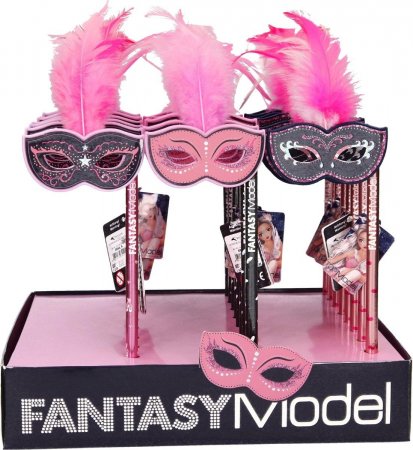 TOP MODEL pieštukas su kauke ir plunksnomis Fantasy, 8866 8866