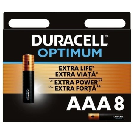 DURACELL baterijas Optimum, AAA, 8 gab, 400-08476 