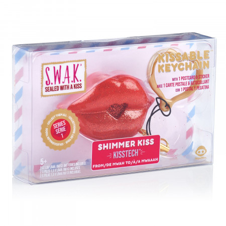 S.W.A.K. atslēgu piekariņš Red Glitter kiss ar skaņu, 4115 4115