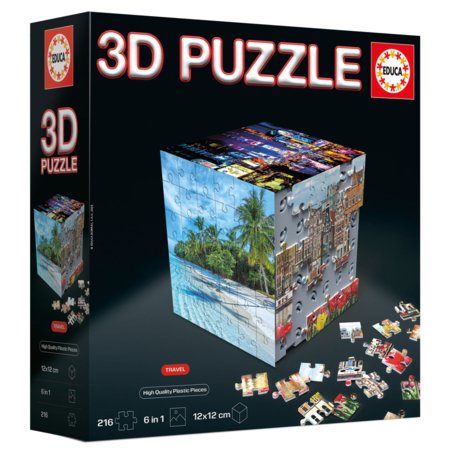EDUCA 3D puzle Cube Ceļojumi, 216 gab., 20124 